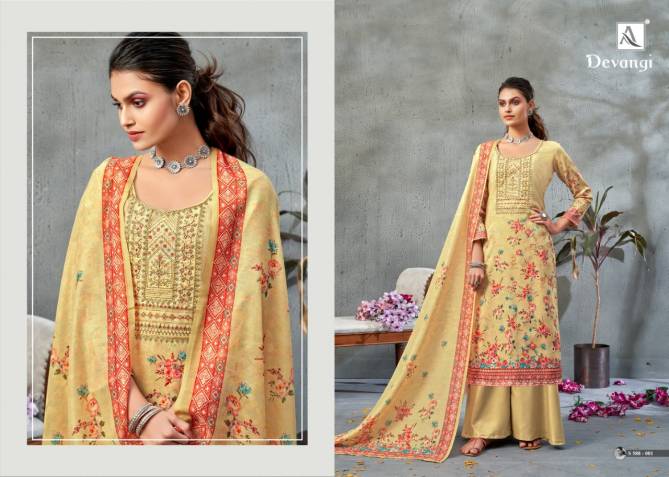 Alok Devangi i Pure Jam Designer Latest Fancy Exclusive Digital Print With Thread Embroidery Swarovski Diamond Work Jam Cotton Dress Material Collection